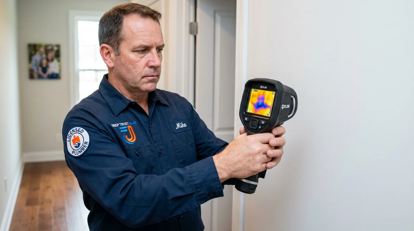 Thermal imaging leak detection by Johns Plumbing LLC in Oakland